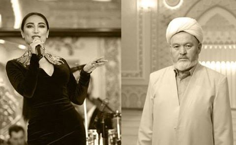 Имам Шермурод Тогай и певица Муниса Ризаева. Фото с сайта Эльтуз Имам Шермурод Тогай и певица Муниса Ризаева. Фото с сайта Эльтуз